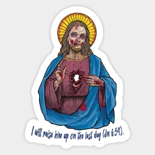 jesus zombie Sticker